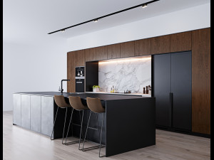 modern kitchen 2 Modelo 3D