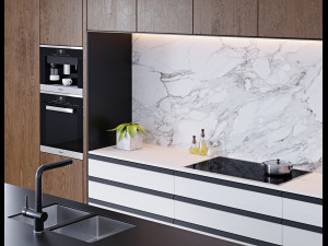modern kitchen 2 Modelo 3D