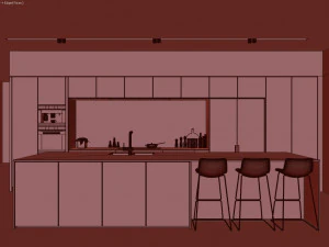 modern kitchen 2 3D Model
