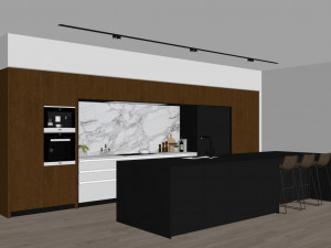 modern kitchen 2 Modelo 3D