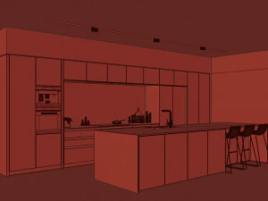 modern kitchen 2 3D Model