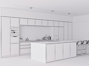 modern kitchen 2 Modelo 3D