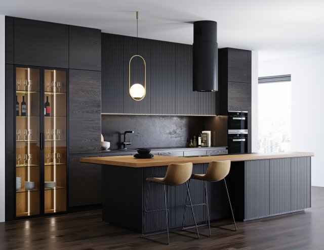 modern kitchen 3 Modello 3D .c4d .max .obj .3ds .fbx .stl .blend