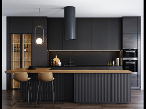 modern kitchen 3 Modello 3D
