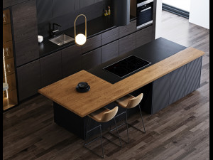 modern kitchen 3 Modello 3D