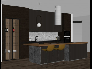 modern kitchen 3 Modello 3D