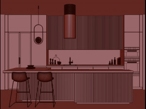 modern kitchen 3 Modello 3D