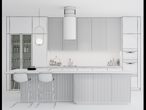 modern kitchen 3 Modello 3D
