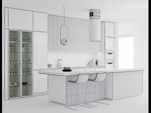 modern kitchen 3 Modello 3D