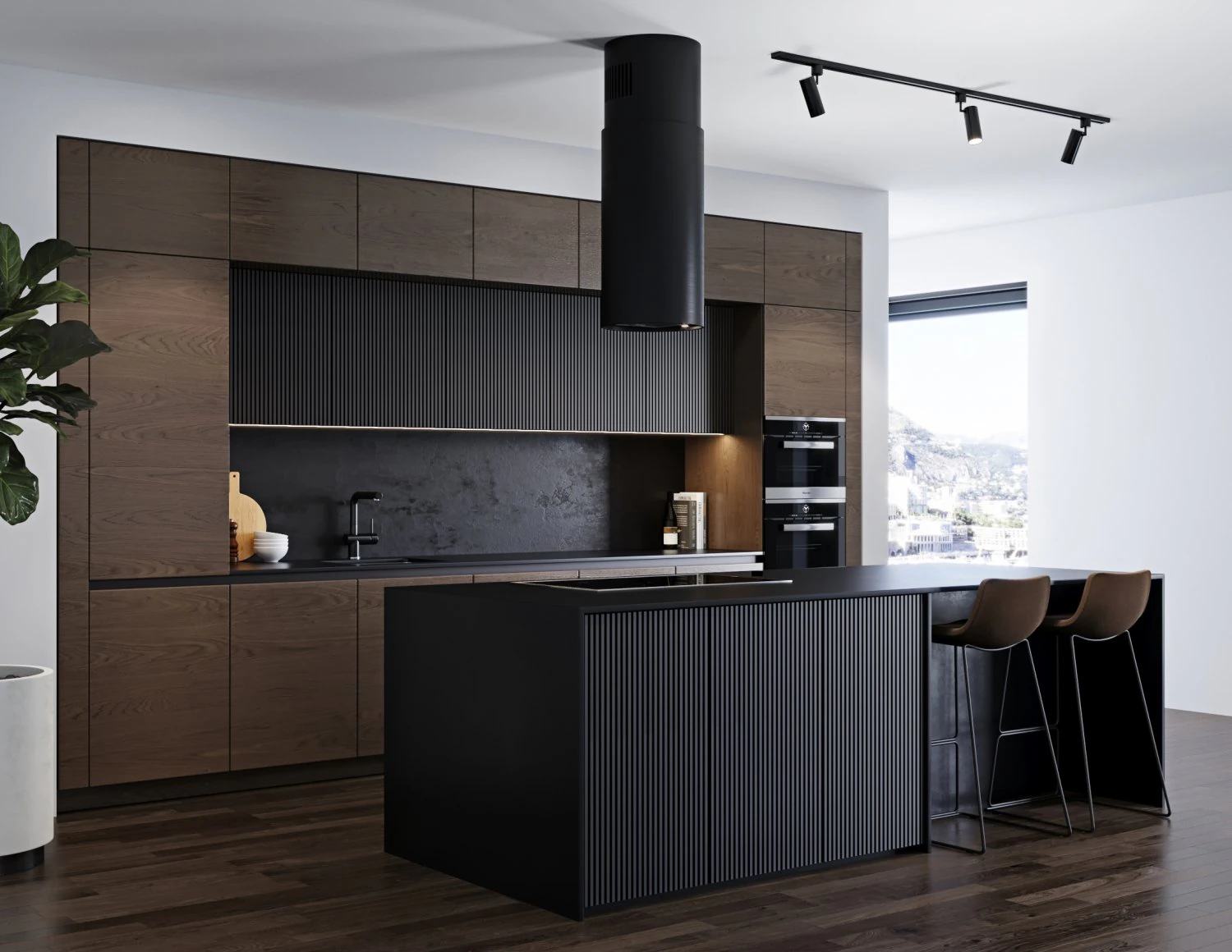 moderne K&uuml;che 4 3D Modell .c4d .max .obj .3ds .fbx .stl .blend 