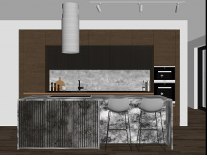 modern kitchen 4 Model 3D