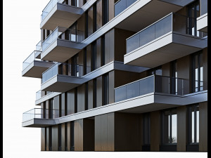 modern residential building 9 Modelo 3D