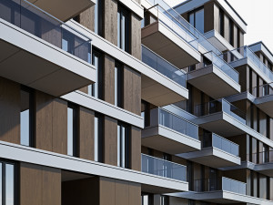 modern residential building 9 Modelo 3D