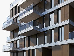 modern residential building 9 Modelo 3D