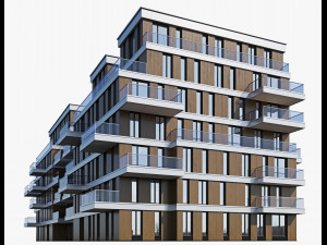 modern residential building 9 Modelo 3D