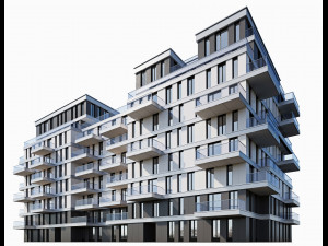 modern residential building 10 Modelo 3D