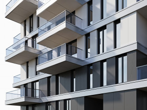 modern residential building 10 Modelo 3D
