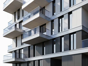 modern residential building 10 3D Model