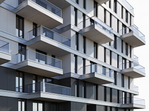 modern residential building 10 Modelo 3D