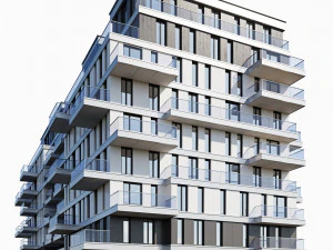 modern residential building 10 3D Model