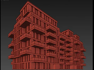 modern residential building 10 3D Model