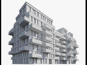 modern residential building 10 Modelo 3D