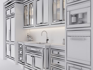 classic kitchen 1 3D Модель