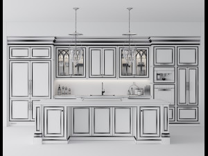 classic kitchen 1 3D Модель