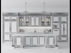 classic kitchen 1 3D Model