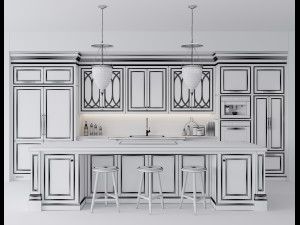 classic kitchen 2 Modelo 3D
