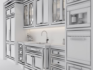 classic kitchen 2 Modelo 3D
