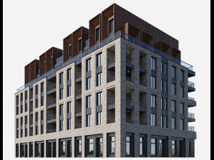 modern residential building 11 Modelo 3D