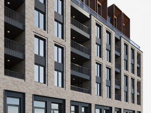 modern residential building 11 Modelo 3D
