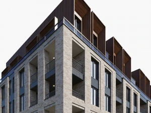 modern residential building 11 3D Model