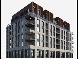 modern residential building 11 Modelo 3D