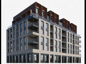 modern residential building 11 3D Model