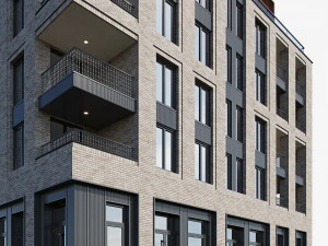 modern residential building 11 3D Model