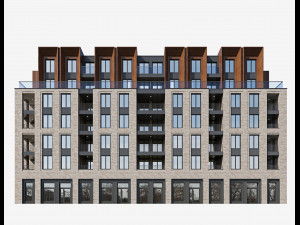 modern residential building 11 Modelo 3D