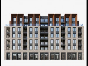 modern residential building 11 3D Model