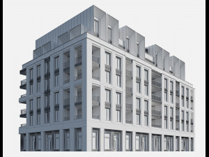 modern residential building 11 Modelo 3D