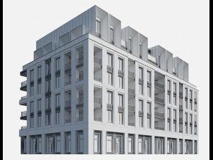 modern residential building 11 3D Model