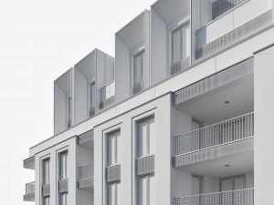 modern residential building 11 3D Model
