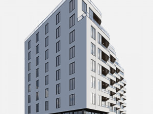 modern residential building 12 Modello 3D