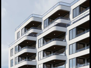 modern residential building 13 3D Model