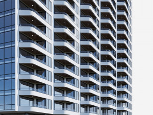 modern residential building 13 Modelo 3D