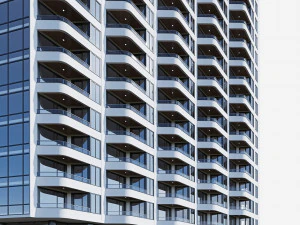 modern residential building 13 3D Model