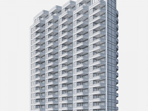 modern residential building 13 Modelo 3D