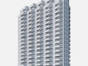 modern residential building 13 3D Model