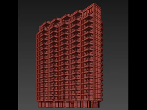 modern residential building 13 3D Model