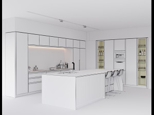 modern kitchen 6 3D मॉडल
